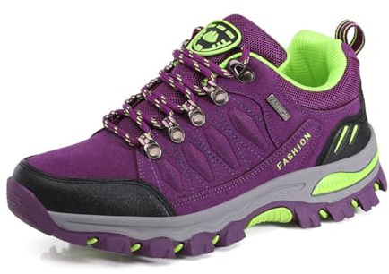 Sudychen Scarpe da Trekking da Donna Scarpe Sportive Basse Scarpe da Trekking Leggere all'aperto Scarpe da Trekking Antiscivolo Adatte al Campeggio e all'escursionismo Nero Grigio Viola Rosa 36-42EU