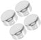 Housoutil Handrail End Caps Flat Bottom, 4PCS Stair Rail End Caps，Stainless Steel Metal Handrail Caps, 45mm Inner Diameter Staircase Steps Hand Rail End, Handrail Cover