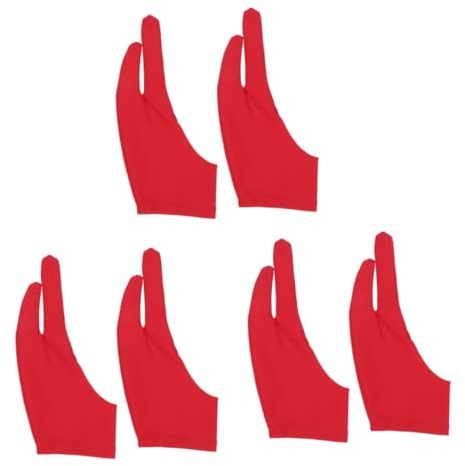 GLEAVI Handschuh 6 Stk handschuhe Antifouling-Zeichenhandschuh für Skizze Künstlerhandschuh mit Fingern digitales Tablet Fäustlinge