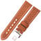 TEidea Echtleder-Uhrenarmbänder, atmungsaktive Armbänder, 20-22-mm-Uhrenarmband mit Faltschließe, Braun, 22mm