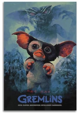 Generisch Gremlins Poster, dekoratives Gemälde, Leinwand, Wandposter für Raumdekoration, ästhetische Sportlandschaft, Büro, Raumdekoration, Geschenk, 30 x 45 cm, ungerahmter Stil