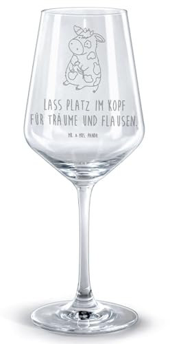 Mr. & Mrs. Panda Rotwein Glas Kuh - Geschenk, Rotweinglas, Träume, Spülmaschinenfeste Weingläser, Hoftiere, Weinglas, Bauernhof, Landwirt,