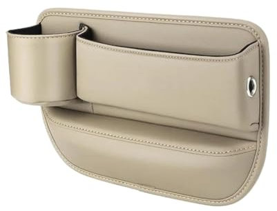 EHLDKYBU Autositz LüCken Organizer für VW POLO GTI 2012-2016,Seitentaschen Organizer Autositz Lückenfüller Organizer für Handys Kleinigkeiten,Beige