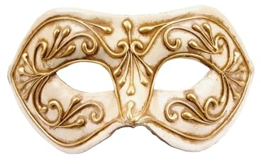 Maskworld Colombina Monica oro bianco - Venezianische Maske - traditionell handgefertigt - Carnevale di Venezia