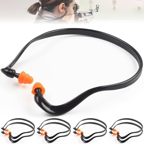 8 Paar Gehörschutzstöpsel für Schießweite, Geräuschunterdrückung, wiederverwendbar, waschbar, Gehörschutz mit Silikonspitzen für Bau, Rasenmähen, Schweißen, Arbeiter, Schützen, Gehörschutz