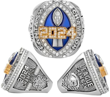 MCBEAN 2024 Fantasy Football Championship Ring, FFL League Ringe, Rugby-Souvenir, Sammlerstücke, Bürozimmer-Ornamente, Jungen, Männer, Väter, Alumni, Freunde, Fans,11#