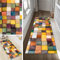 Poaegle Teppich Läufer Flur Bunt Lang rutschfest KücheLäufer Holzmaserung Waschbar Schlafzimmer Teppich Läufer 90x350cm Dauerhaft Läuferteppich FlurLäufer Korridor Meterware