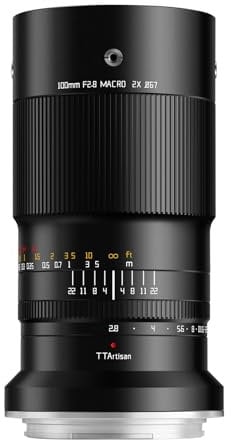 TTARTISAN 100mm F2.8 Macro 2X Obiettivo della Fotocamera per Fuji GFX Mount Full Frame Messa a Fuoco Manuale Lens per Fotografia in Miniatura