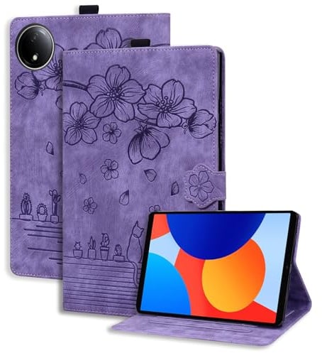 Succtopy Funda para Xiaomi Redmi Pad SE 8.7 Pulgadas 2024 Ultra Slim PU Protectora Tableta Carcasa con Soporte Pencil Redmi Pad SE 8.7 Cover con Función de Soporte Redmi Pad SE 8.7 Violeta