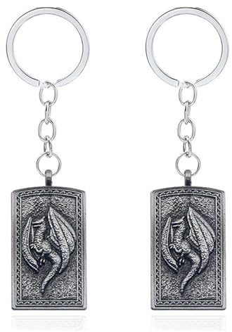 MIAOWR Elden Dragoncrest Greatshield Talisman Schlüsselanhänger, 2Er Set, Spiel-Sammlerstücke Rucksack Autoschlüssel Dekoration