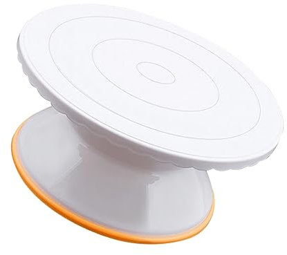 PRETYZOOM Tablero para Tartas Soporte Giratorio Plástico Fácil Limpiar Decorar Tartas