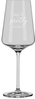 Grafik-Werkstatt Genuss & Design Weißweinglas 410 ml |Ritzenhoff Weinglas mit Zitat | Andy Wahol