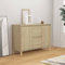 Myheimly Sideboard mit 2 Schubladen 2 Türen Kommode Anrichte Schrank Beistellschrank Mehrzweckschrank 103,5x35x70cm Holzwerkstoff Sonoma Eiche