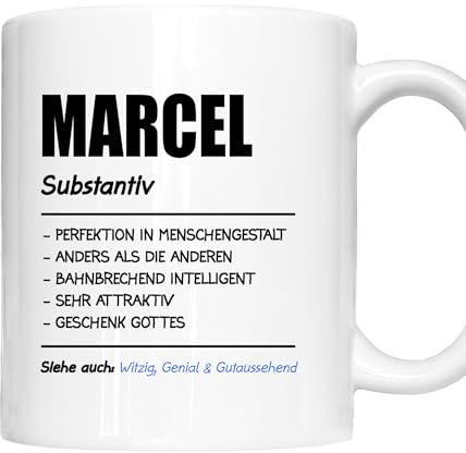 Marcel Tasse | Mann Junge Namen Vorname Kosename Rufname Kaffeebecher | Definition Marcel Geschenk