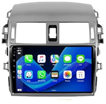 Android 13 2 DIN Car Radio Stereo para Toyota Corolla 10 E140 E150 2006-2013 9 Pulgadas Autoradio con WiFi GPS Rear View Camera RDS FM BT DVR SWC Ventilador de refrigeración(2+32G)