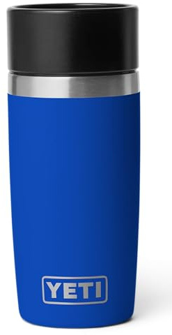 YETI Rambler 12 oz (355 ml) Coffee Travel Bottle with 100% Leakproof Hotshot Commuter Cap, Vacuum Insulated Stainless Steel Tea & Coffee Cup Travel Mug, Royal Blue