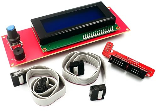 Thewasc 2. Industrial-Grade 2004 LCD-Display-Modul mit Adaptern für RAMPS 1.4 Kontrast einstellbares LCD-Modul-Set