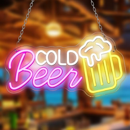Bier Neon Schild, Beer Time Neon Schild, Bar Led-Schild, Wand Beer Bar Neon Sign, Wanddekoration, Led Schild Für Bar Deko, Bier Bar Neon Licht Für Bar Club Pub Nachtclub Home Decor Party Deko