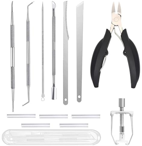 Ingrown Toenail Tool Kit – Premium Stainless Steel Pedicure Set With Clipper, Lifter, & Correction Strips For Nail Care