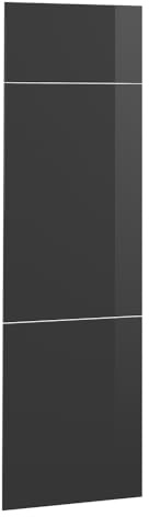 Vicco Küchenfront R-Line, Anthrazit Hochglanz, 59.6 x 196 cm | Möbelfront für den Kühlumbauschrank, passend für R-Line Küchenschränke zur einfachen Montage