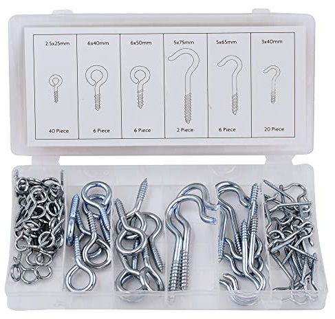 Rolson 61287 80 pc Hook and Eye Bolt Assortment