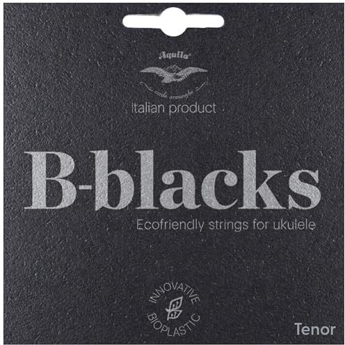 AQUILA B-Black Ukelele tenor, juego de 4 cuerdas, GCEA - Sol agudo (CAQ 182U)