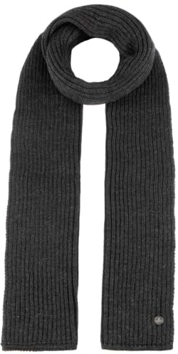LIERYS Merino Rippschal einfarbig Made in Germany Damen und Herren Herbst Winter