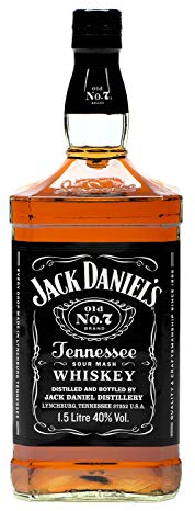 Jack Daniel's Old N°7 Tennessee Whiskey 1,5L - Whisky Américain Iconique - Filtré sur Charbon de Bois - Aux Notes de Vanille, Caramel & Chêne - Idéal Pur, sur Glace ou En Cocktail.
