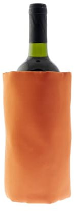 Koala Spain Enfriador de Vino con Gel Rápido Enfriamiento Compartimentado, 4 Capas Anti-condensación,Color Naranja, Velcro Ajustable Bot. Vino o Cava, Incluye Regalo Lámina Antigoteo