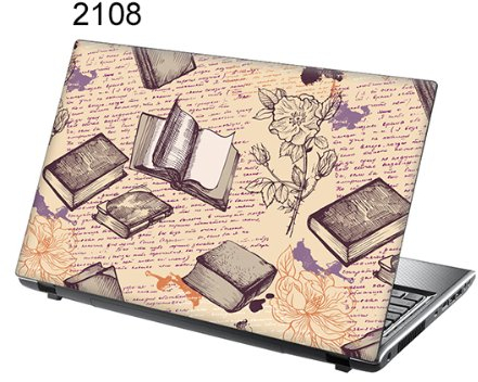 TaylorHe 15.6 Laptop Skins Vinyl Stickers Decals Made in Great Britain Vintage Books & Script
