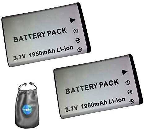 amsahr Digitalkamera und Camcorder-Akku Ersatz für Casio NP-90, EX-H10 von Paket-2 - Inklusive Objektiv Zubehör Pouch
