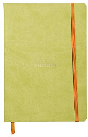 Rhodia 117406C Notizheft (mit weichem Umschlag, liniert, 80 Blatt, DIN A5, 14,8 x 21 cm) 1 Stück anisgrün