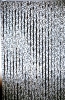 Lesli Living Rideau de porte chenille Gris/blanc 90 x 220 cm