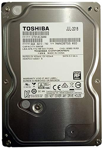 Toshiba DT01ACA050 interne Festplatte 500GB (7200rpm, 6000, SATA)