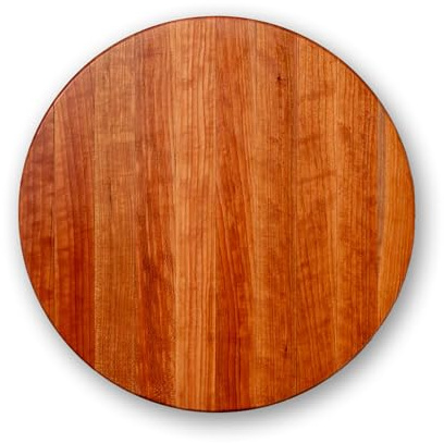 John Boos Block CHY-R18 Cherry Wood Edge Grain Reversible Round Cutting Board, 18 Inches Round x 1.5 Inches