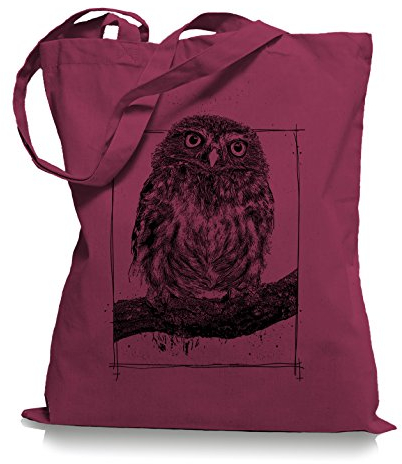 Big Owl Stoffbeutel |Eulen Eule Tragetasche Kult-cranberry