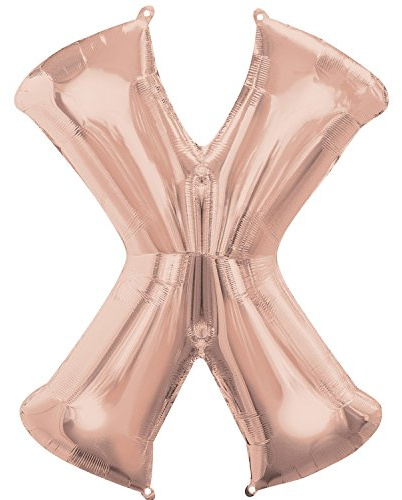 amscan 3658701 Supershape Letter 'x' Rose Gold