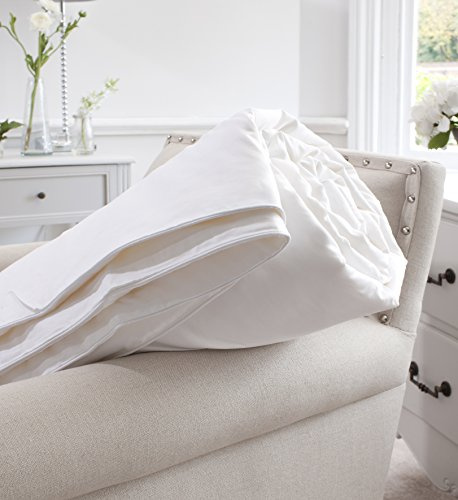 Jasmine Silk Bettdecke mit 100% Seide Gefüllt - Single (155 x 220cm) 4 Tog - Langfaser-Maulbeerseide - Reine Baumwolle Sateen 300 Gewinde - Hypoallergen