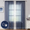 WUBODTI Gardinen für Kinderzimmer, Wohnzimmer, Kinderzimmer, 1 Panel, schöne Sterne, Voile, Vorhänge für Jungenzimmer, 99,1 x 200,7 cm, Marineblau