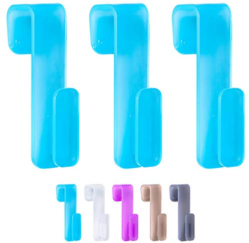 WELLGRO 3X Rundheizkörperhaken - Top Qualität Made IN Germany - Haken für Handtuch - Heizkörperhaken - Handtuchhaken - Farbe wählbar, Farbe:Türkis
