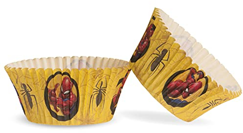 dekora - Spiderman Backformen Set | Muffin und Cupcake Formen Papier - 25 Stück, Mehrfarbig, 339261