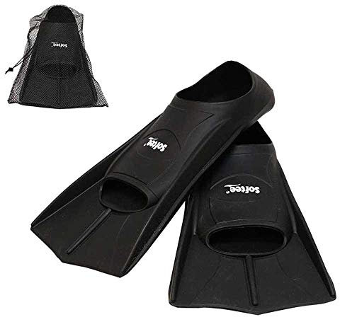 Softee Equipment PAR DE Aletas Cortas DE Piscina Fast, Negro, Talla Única