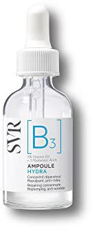 SVR Ampoule [B3] Hydra Plumping, Soothing Face Serum. 5% Niacinamide, Hyaluronic Acid + Vitamin B3 Soften Wrinkles, Replenish + Calm Sensitivity. All Skin-types, Especially Dehydrated Skin - 30ml