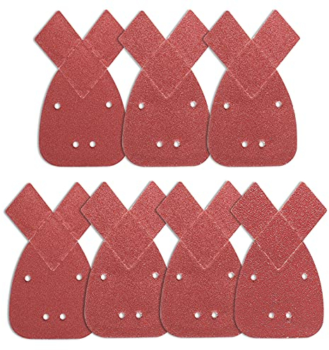 STEBRUAM 70 Stück Mouse Schleifpapier Maus Detail Schleifblätter 165mm x 95mm für Black und Decker Schleifpapier Mit Extra 2 Tipps für Ersatz 10x Körnung 60 80 120 180 240 320 400