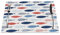 Bunte Fisch-Tischsets Set mit 4 Stück, bunte Fische im Ozean, Platzsets hitzebeständig für Esstisch, rutschfest, 45,7 x 30,5 cm