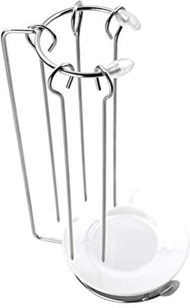 Spiedino Verticale per Barbecue Supporto per Spiedini per Barbecue in Acciaio Inox Porta Spiedini per con 5 Spiedini Piatti