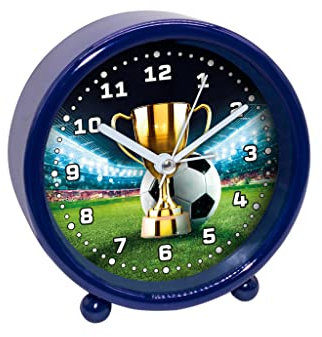 Wecker Fußballtrophäe schwarz - bb-Klostermann 54052 - Motiv Uhr Quarz