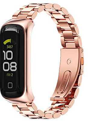 MIJOBS Galaxy Fit 2 Armband, Ersatzband für Galaxy Fit 2 Metallband Edelstahl Verstellbares Armband