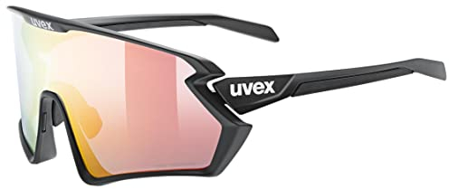 Uvex sportstyle 231 2.0 V - Sportbrille für Damen und Herren - selbsttönend - beschlagfrei - black matt/litered - one size