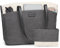 RAVUO Borsa Laptop Donna, Resistente All'acqua Tela Borse Tote da 15,6 Pollici Computer Portatile Grande Borsa a Tracolla Borse da Lavoro con Scomparto per Laptop Imbottito Grigio